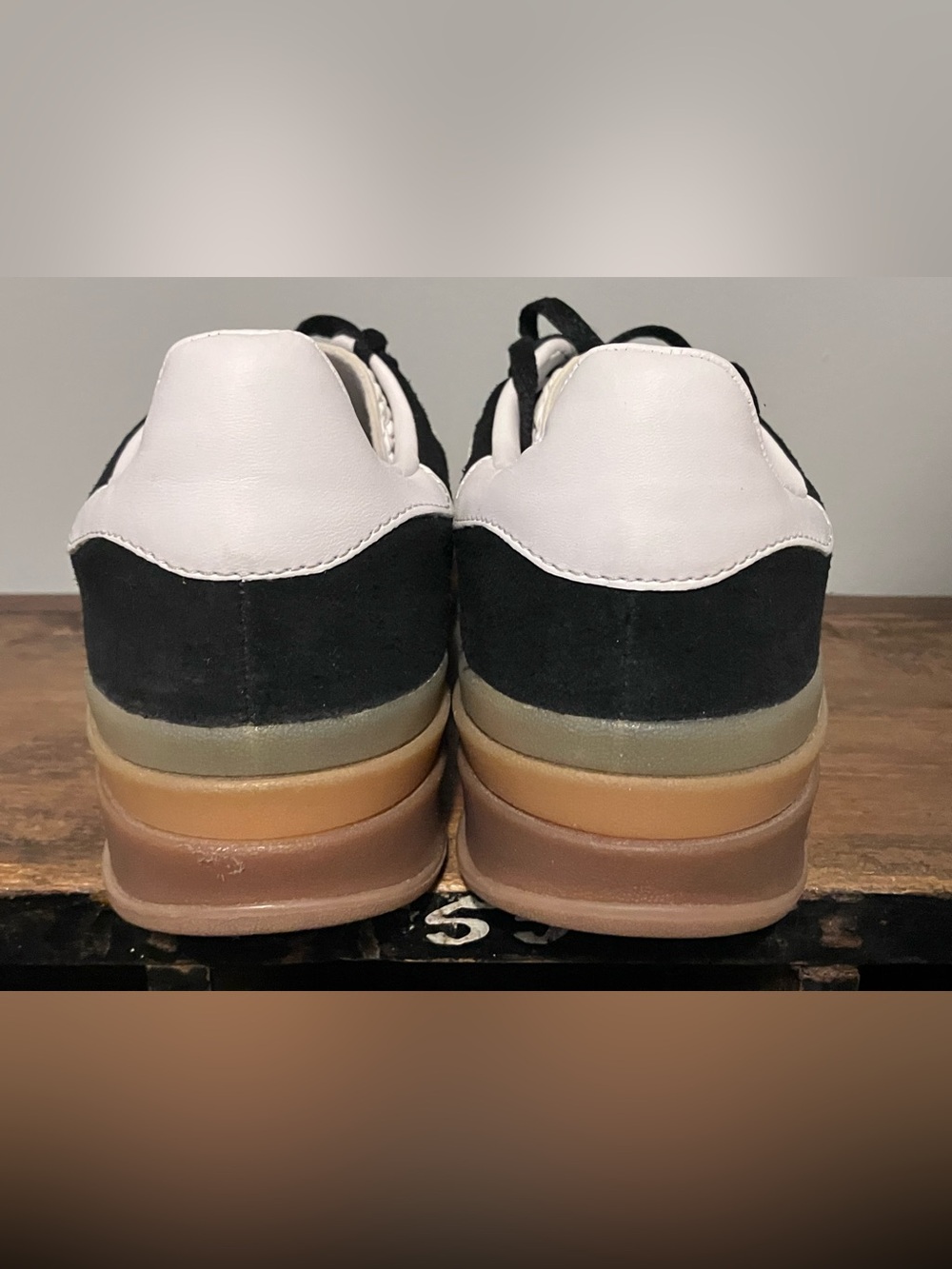 Womens adidas Gazelle Bold Athletic Shoe - Core Black / Cloud White - Picture 6 of 9